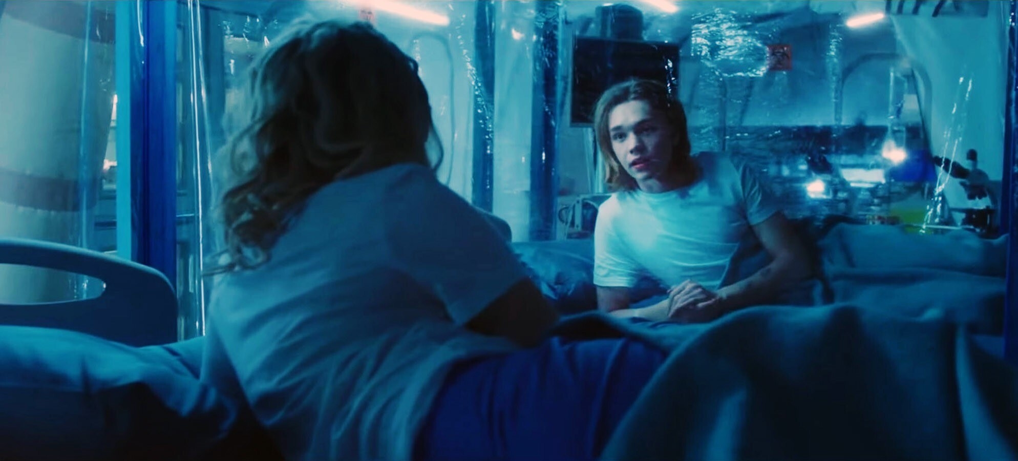 Katherine Langford and Charlie Plummer in “Spontaneous”