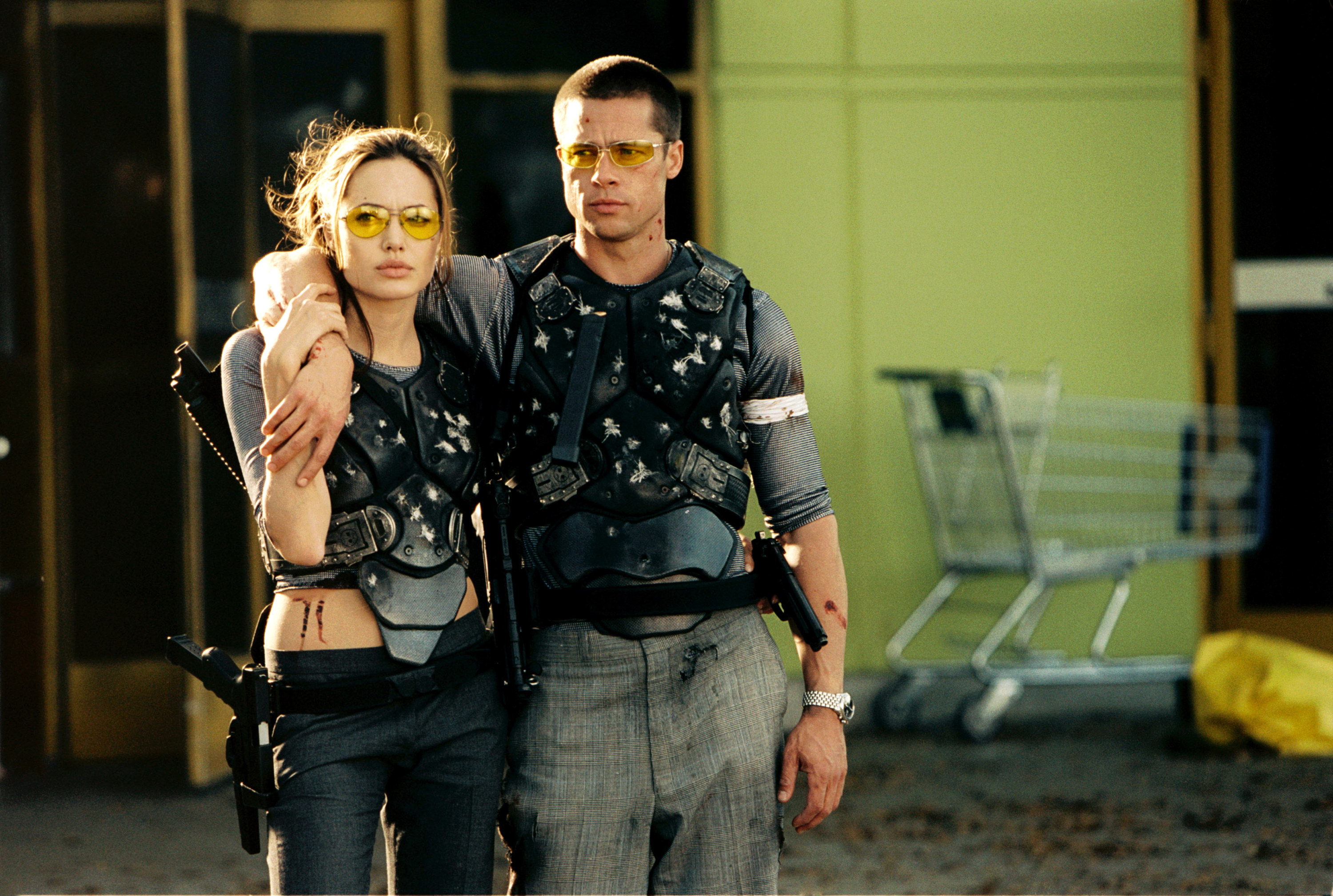 Angelina Jolie and Brad Pitt in “Mr. &amp;amp; Mrs. Smith”
