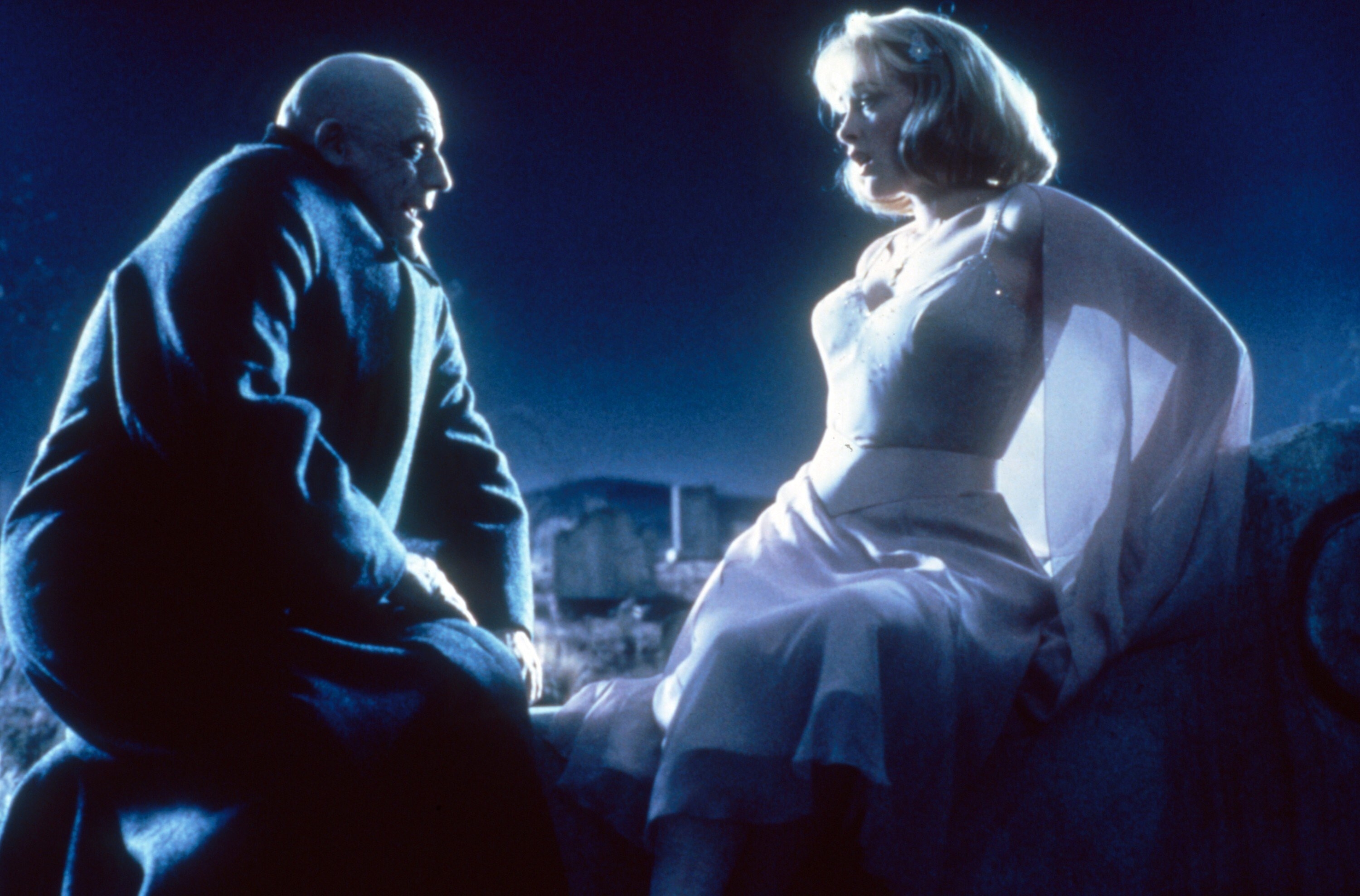 Christopher Lloyd and Joan Cusack in “Addams Family Values”