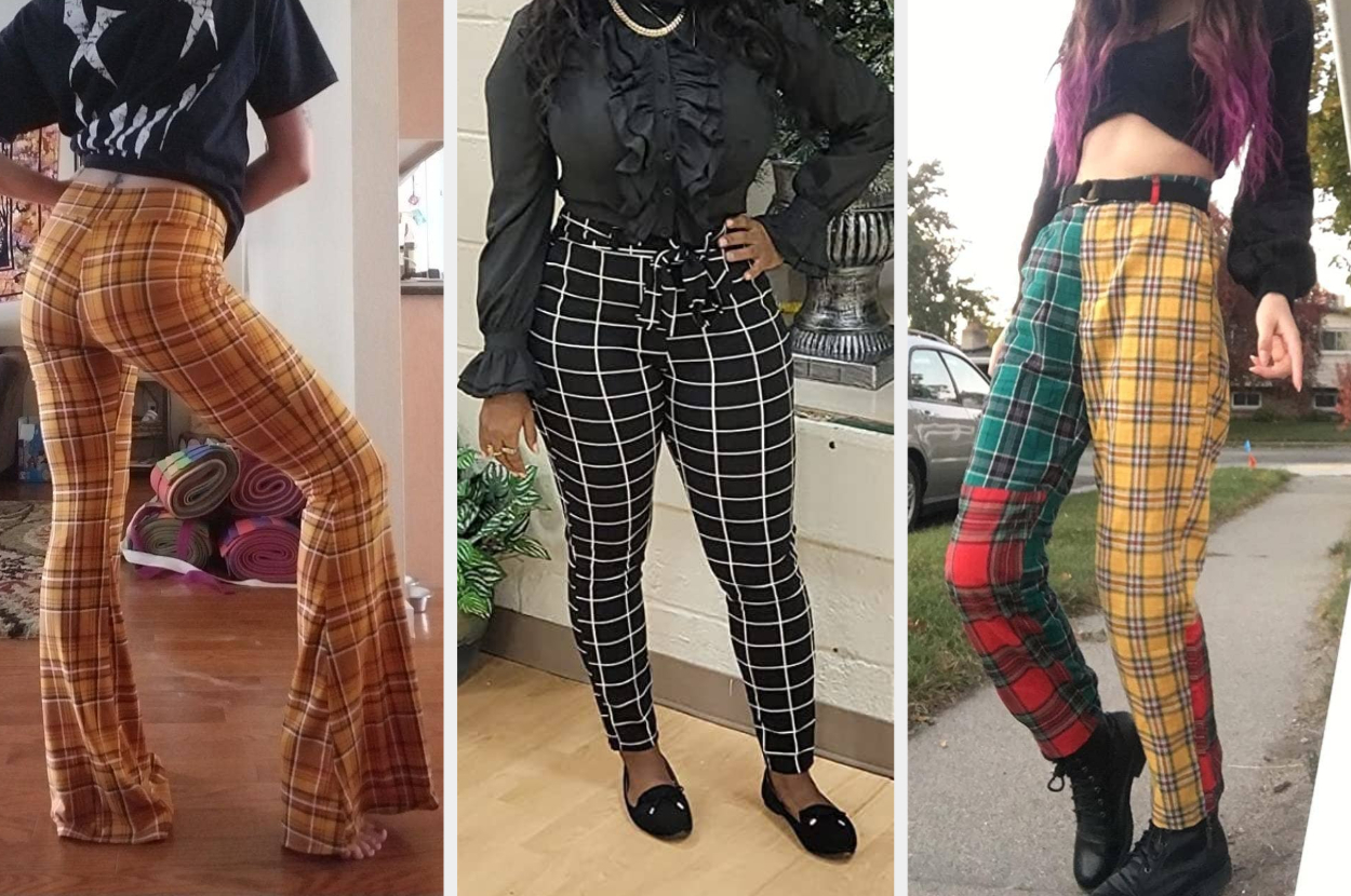 what to wear with plaid pants plus size｜TikTok Search