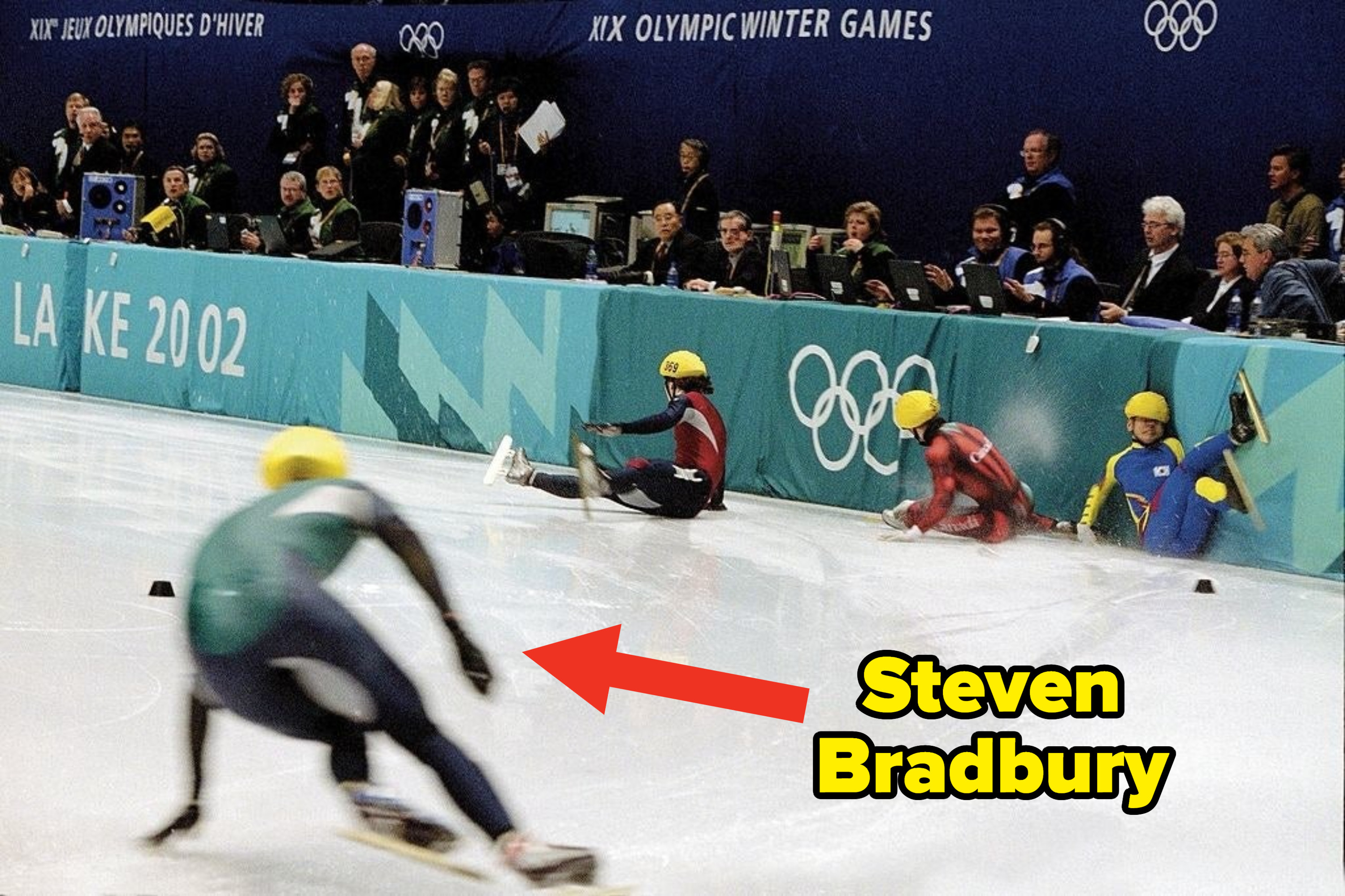 Steven Bradbury keeps skating