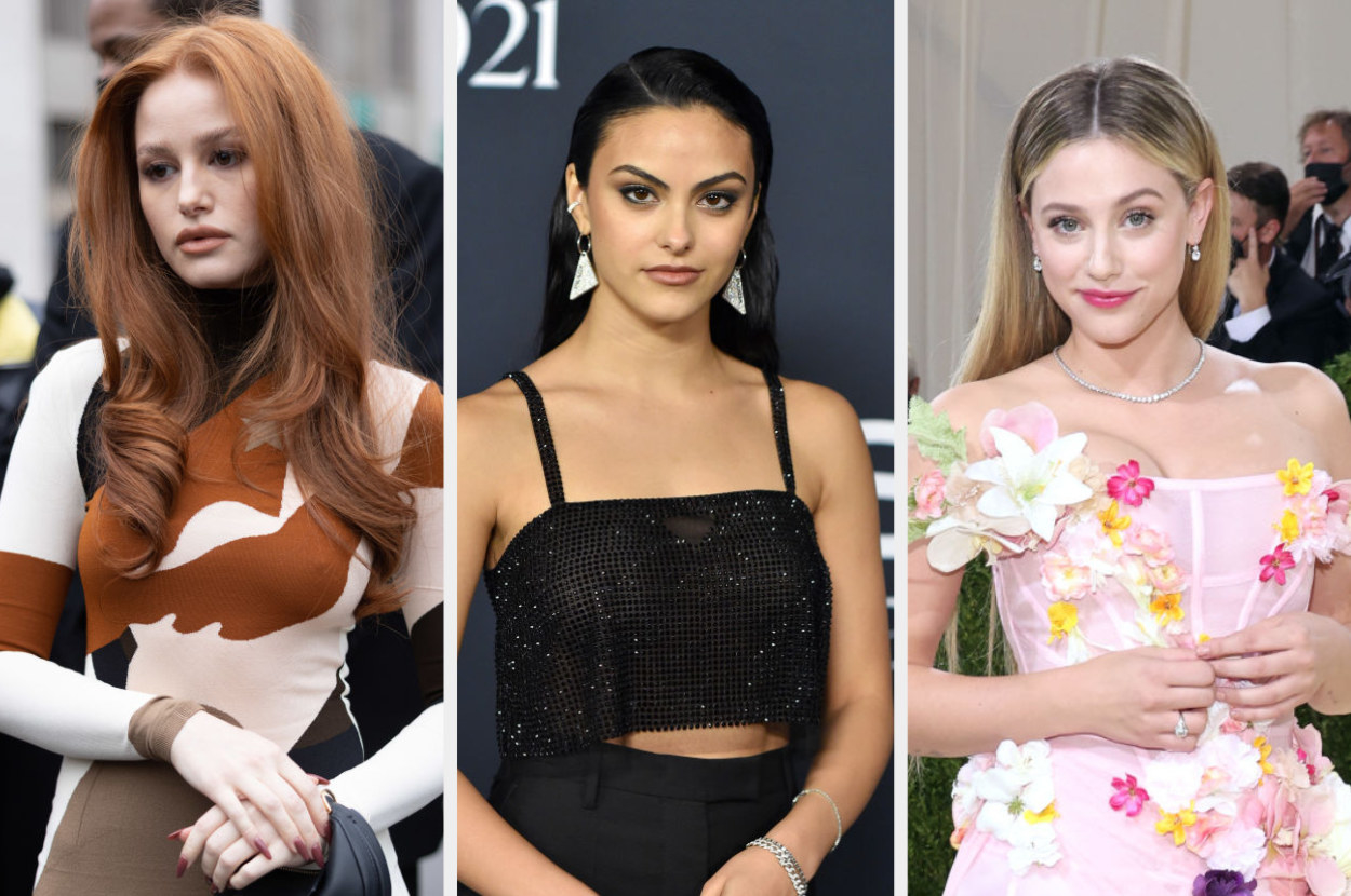 Madelaine Petsch, Camila Mendes, and Lili Reinhart on seperate red carpets