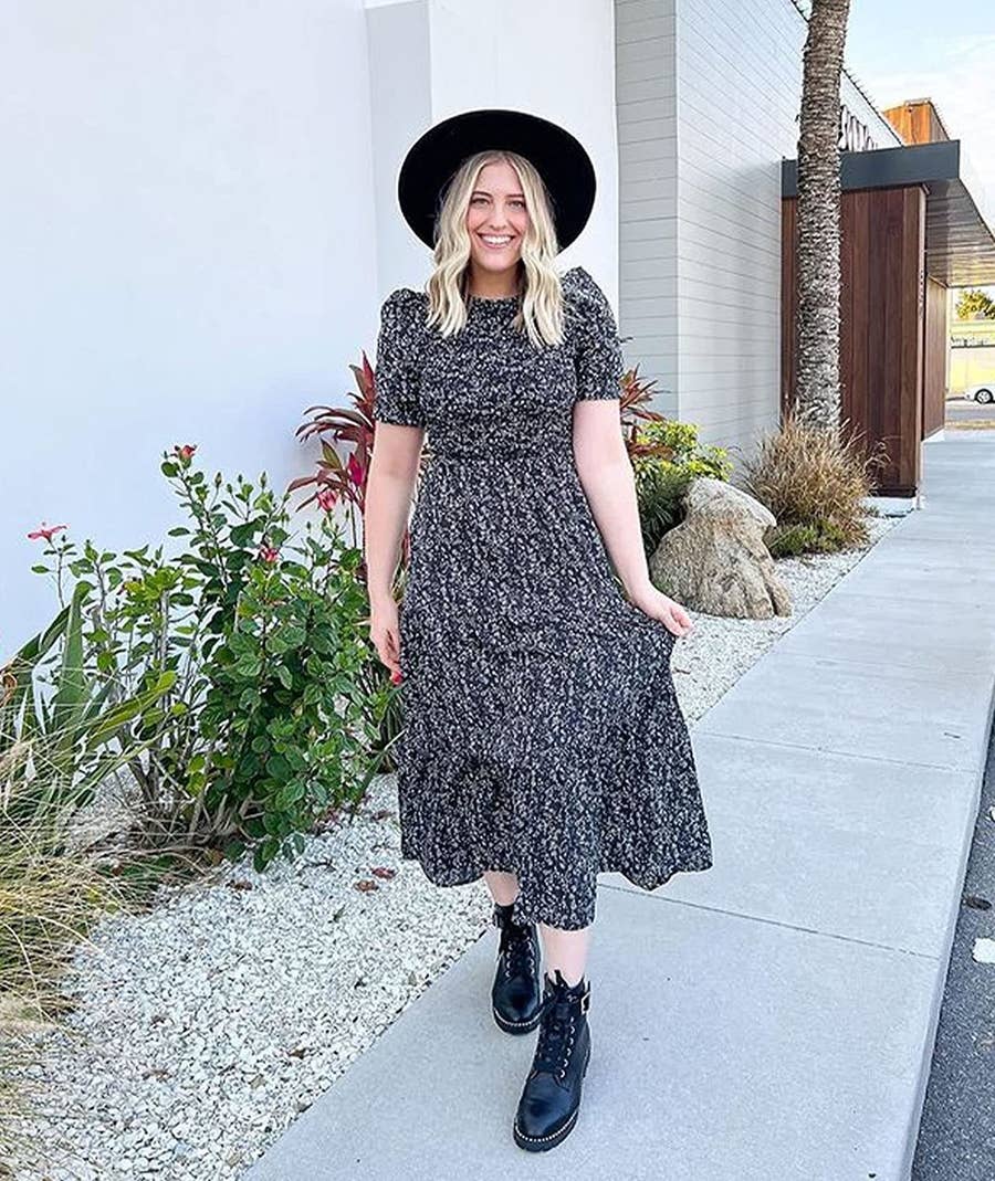 How to Style a Midi Dress With Ankle Boots