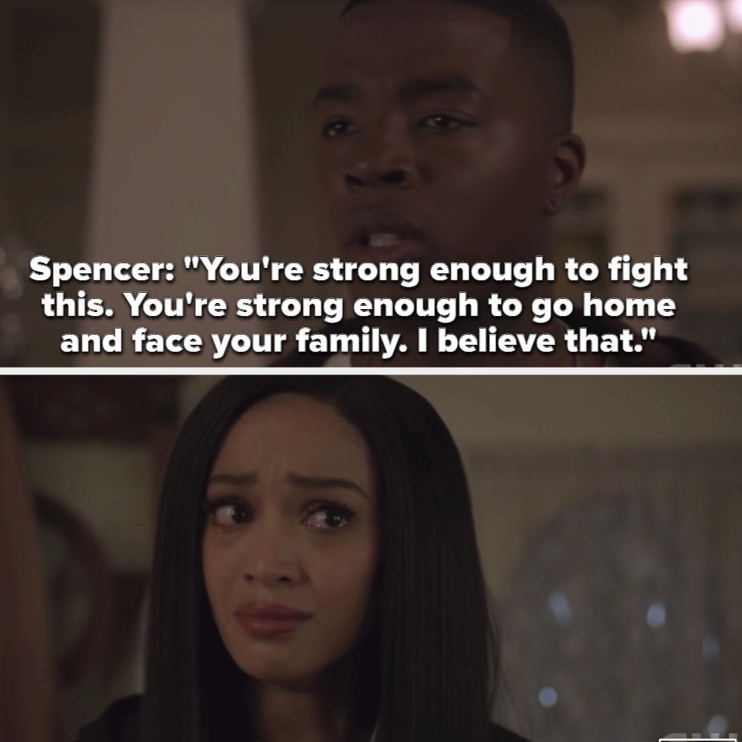 Spencer: &quot;You&#x27;re strong enough to fight this, you&#x27;re strong enough to go home and face your family, I believe that&quot;