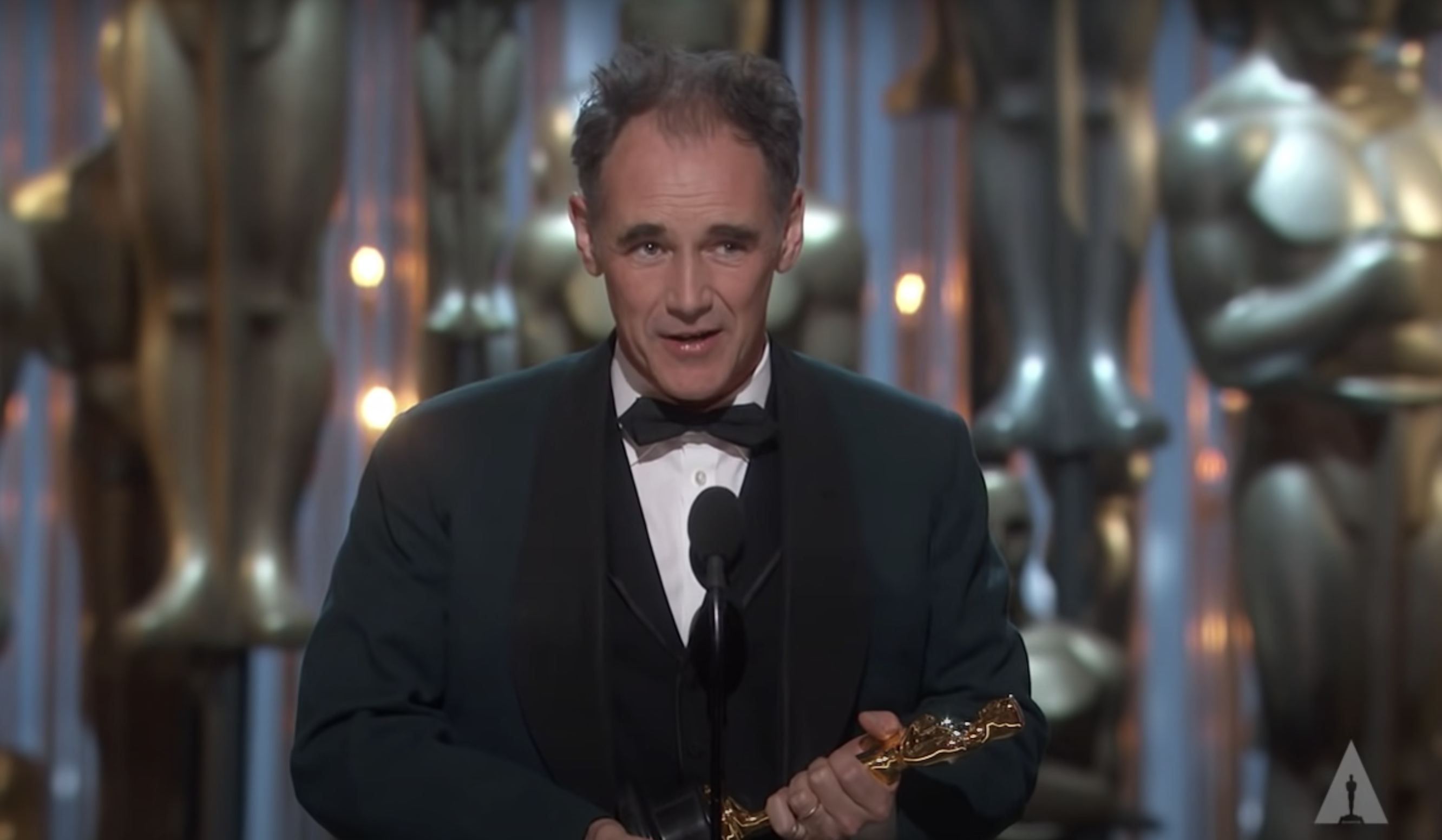 Mark accepting his Oscar