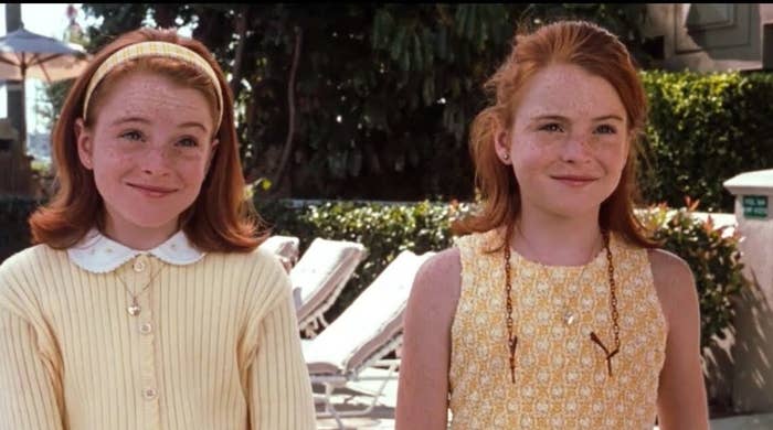 Lyndsay Lohan playing identical twins in the parent trap