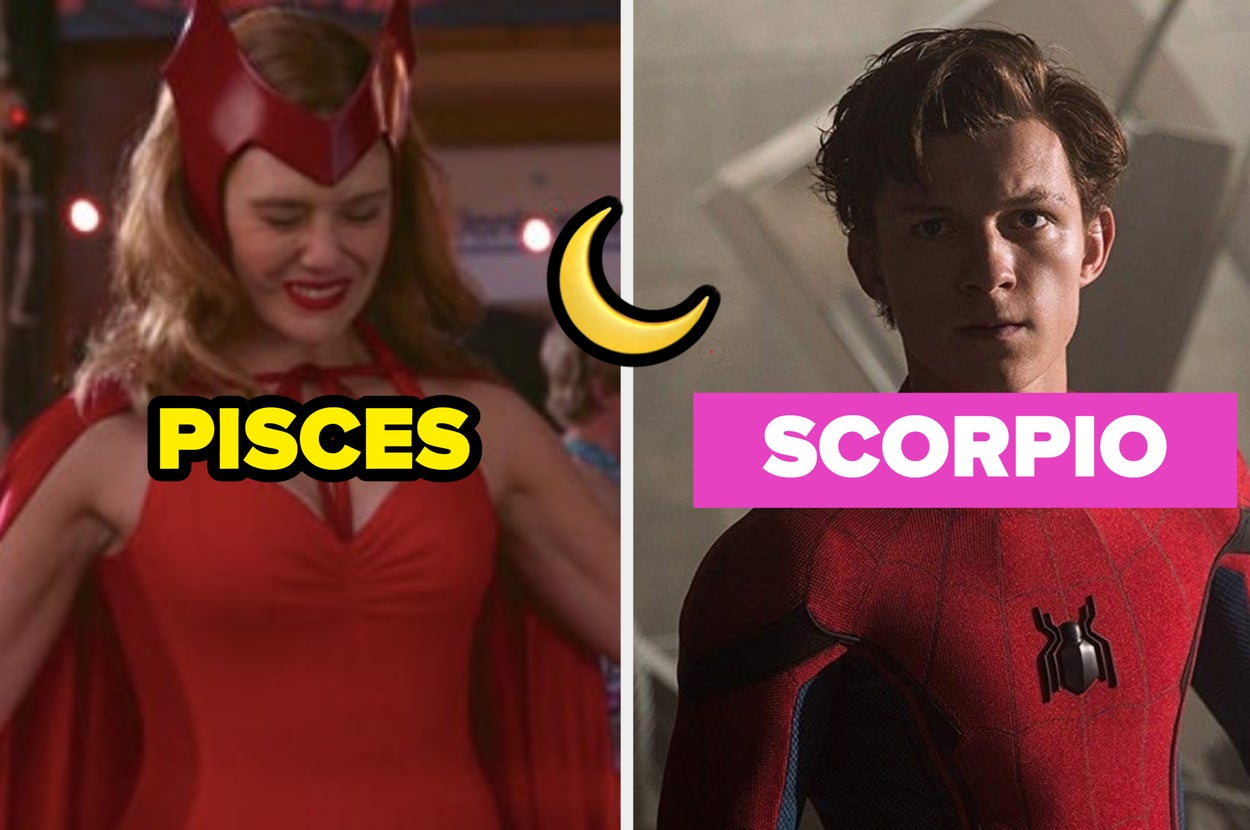 wanda from marvel next to spider man