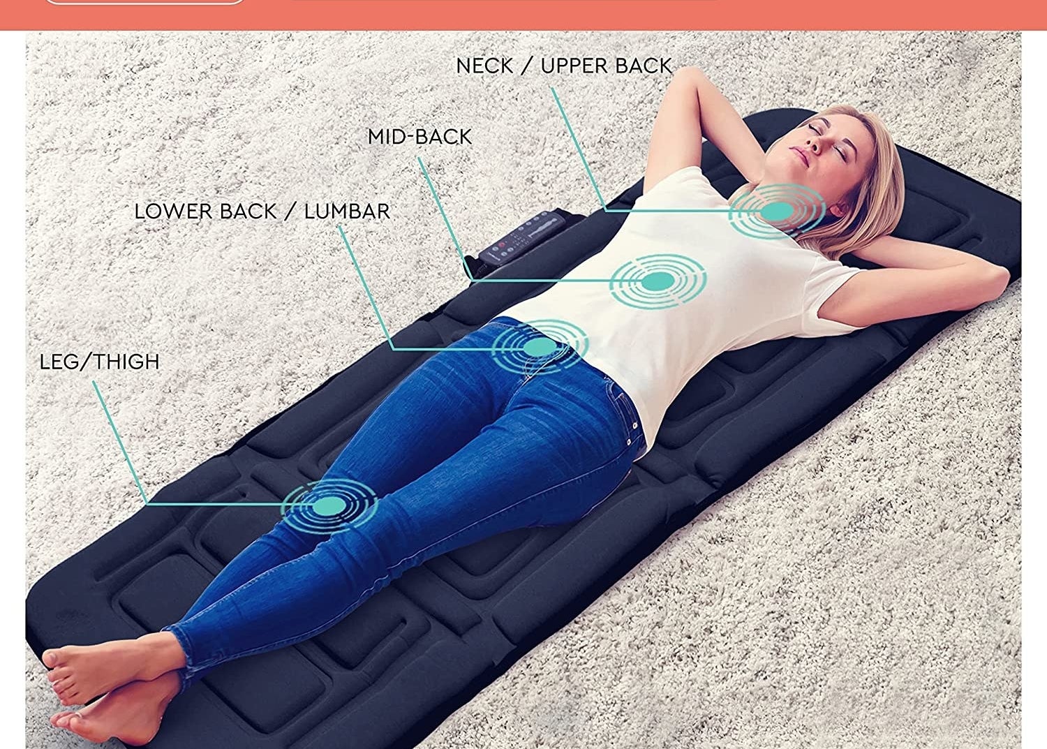 the massage mat on a reclining chair