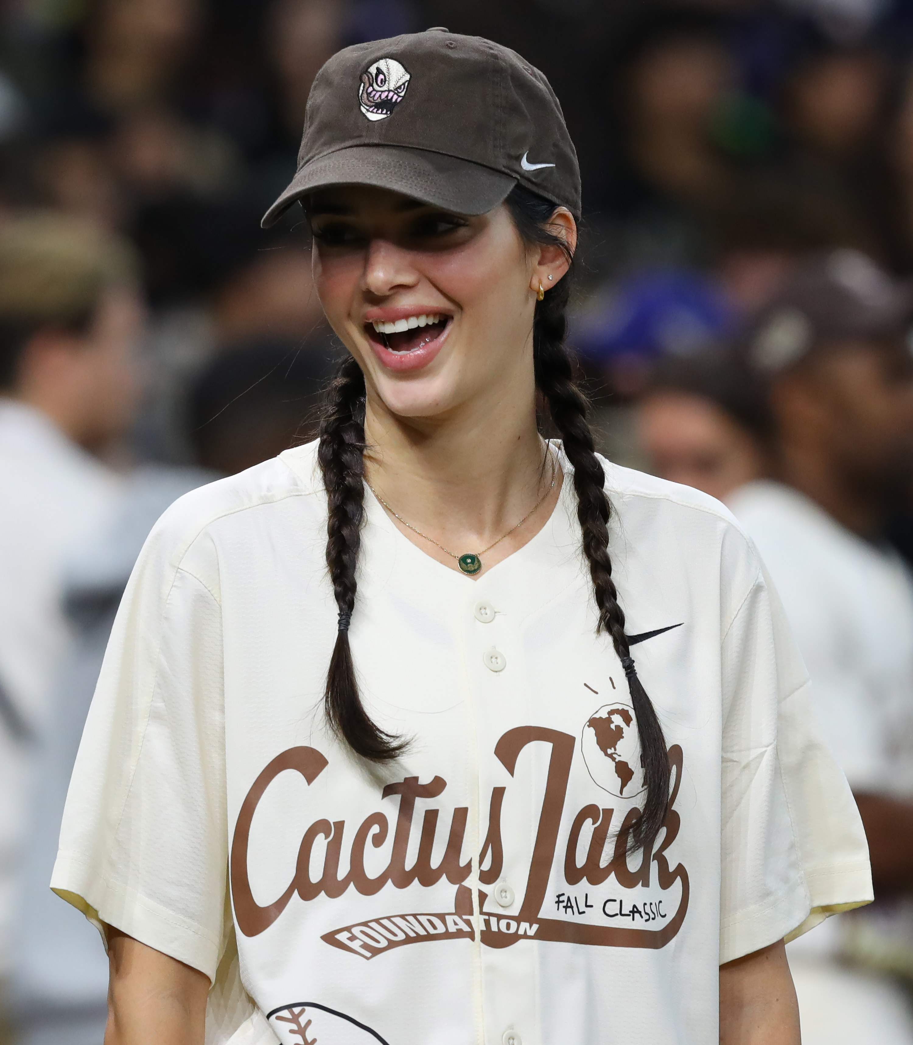 Kendall Jenner at a charity softball game