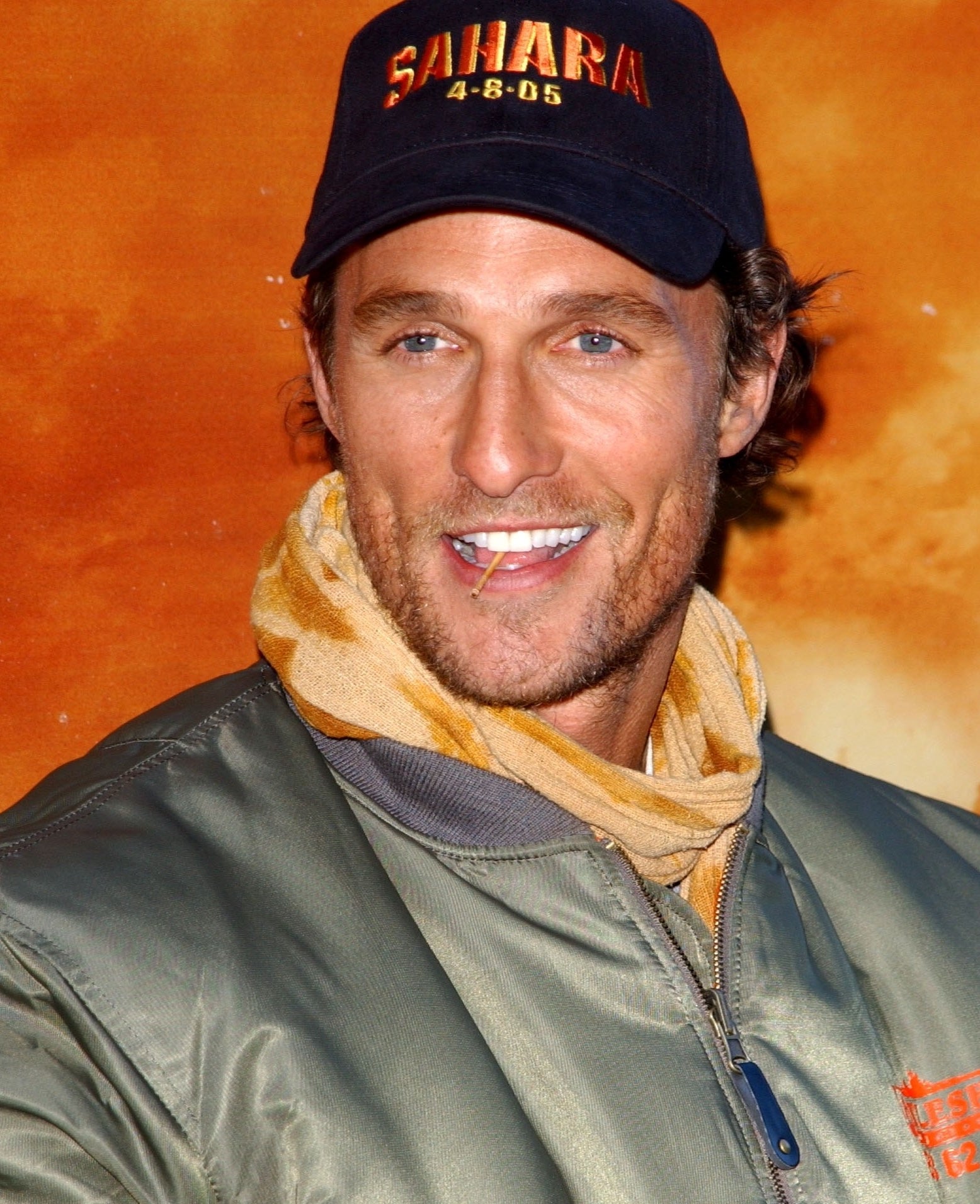 Matthew McConaughey promoting &quot;Sahara&quot; at an event