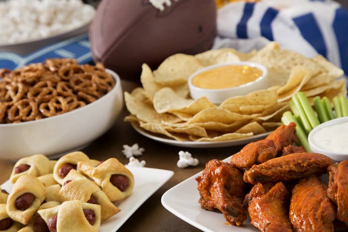Football game party spread