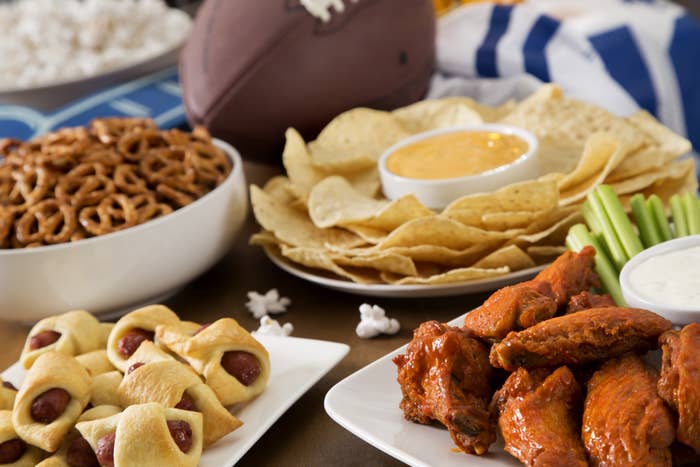 Football game party spread