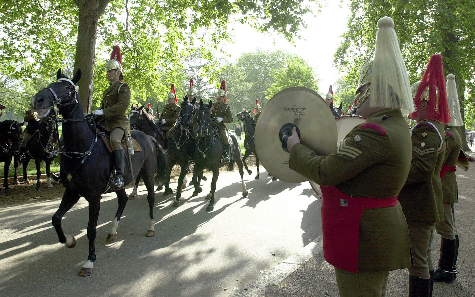 Soldiers on horses 