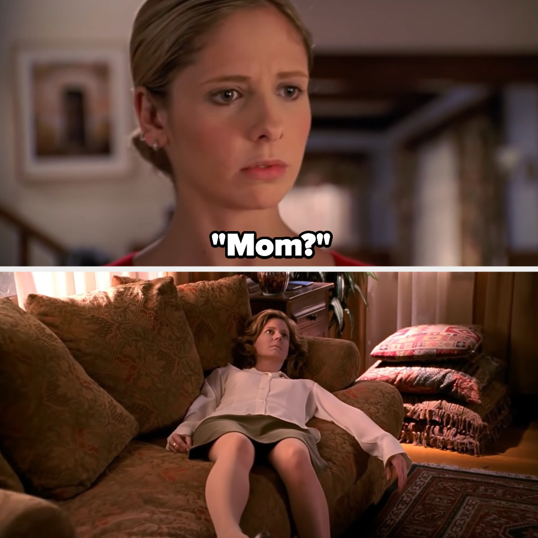 Buffy says &quot;Mom?&quot; seeing her mom&#x27;s dead body