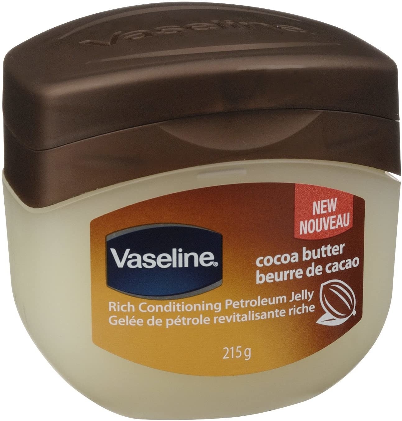 The tub of cocoa butter vaseline on a blank background