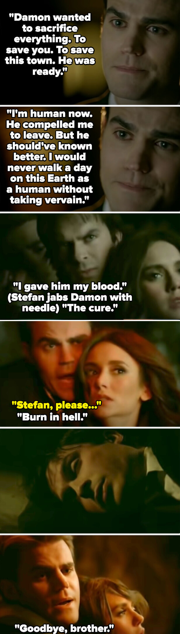 Stefan says he&#x27;d never walk a day on Earth as a human without taking vervain