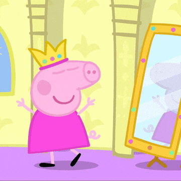 peppa pig looking in the mirror on &quot;peppa pig&quot;
