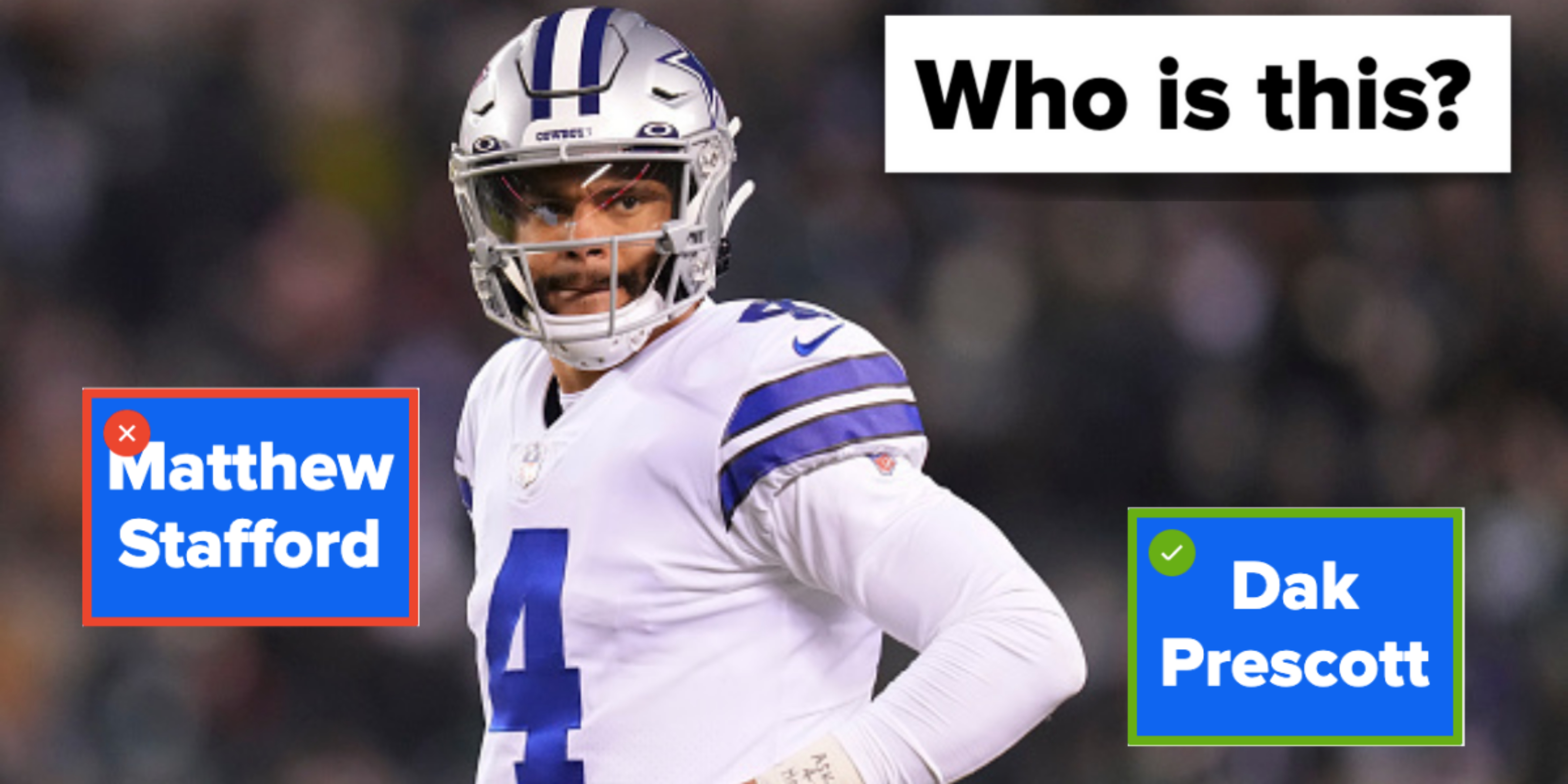 NFL quarterback blind quiz - Pick best players, busts based on