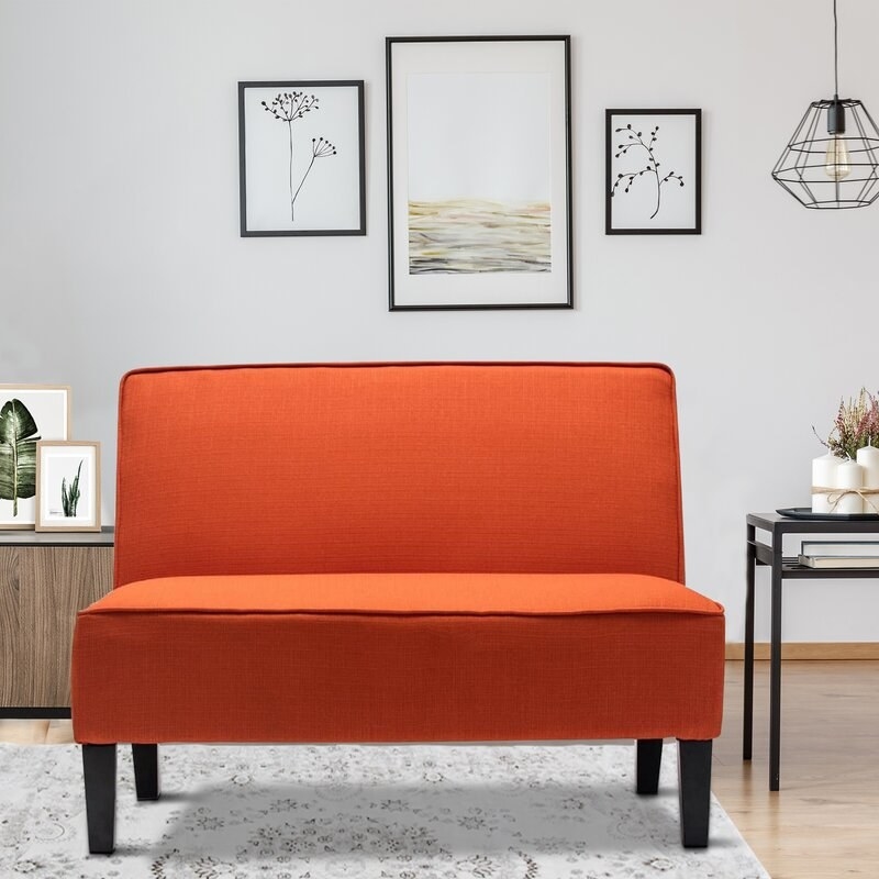the couch in orange