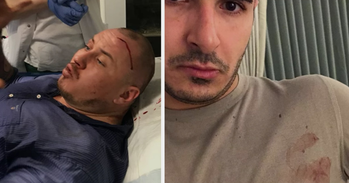 Peter and Simon appear to be injured in images he sent to Cecilie