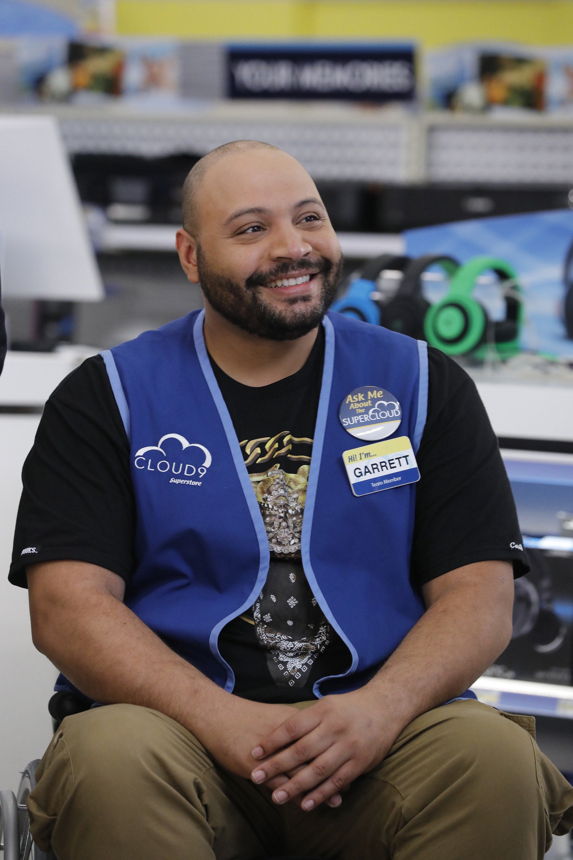 Garrett smiling
