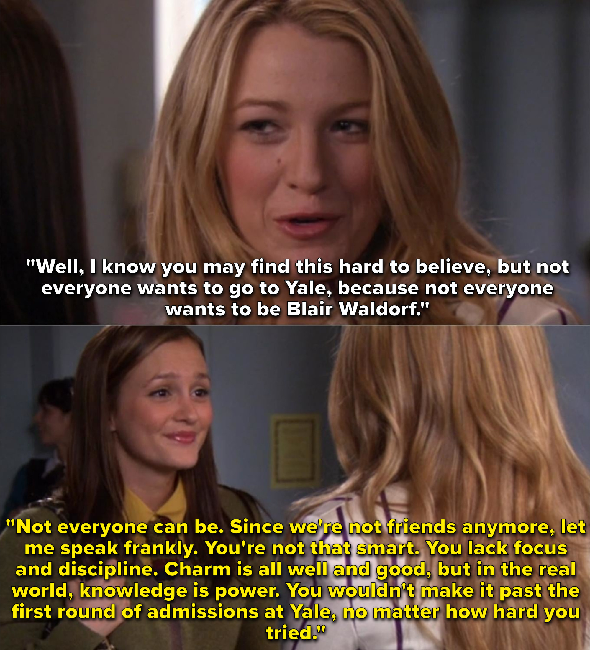 you know you love me — Blair: So Serena's father sends her this letter
