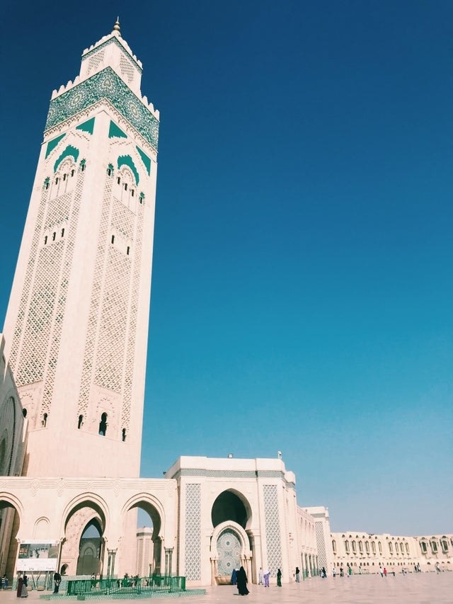 the Hassan II Mosque in Casablanca