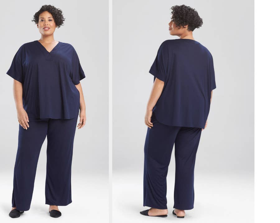 Women's Plus Size Pajamas Set Sleeveless Sling Tops with Elastic