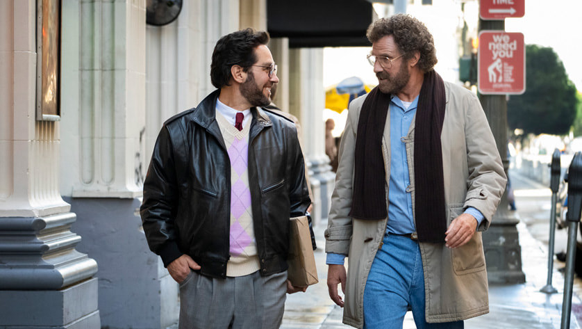 Paul Rudd and Will Ferrell walk down the street