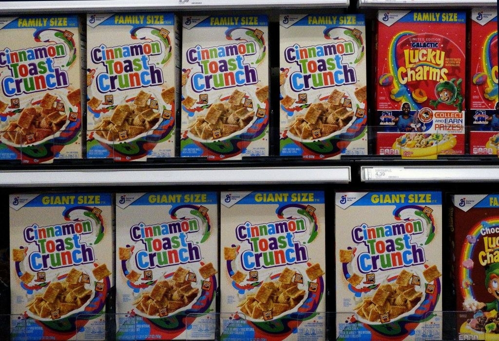 Boxes of Cinnamon Toast Crunch cereal