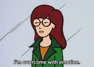 GIF of Daria saying &quot;I&#x27;m overcome with emotion&quot;