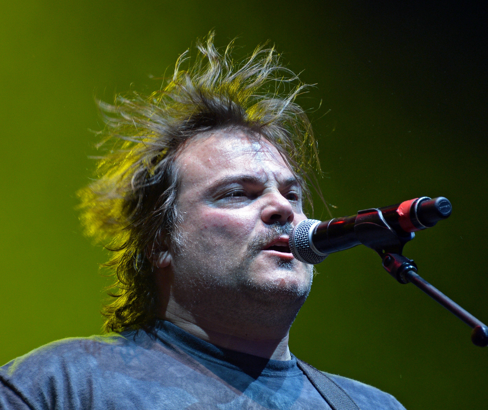 Jack Black singing in a concert