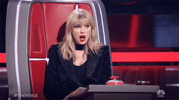 Taylor Swift reacts in pleasant shock on &quot;The Voice&quot;