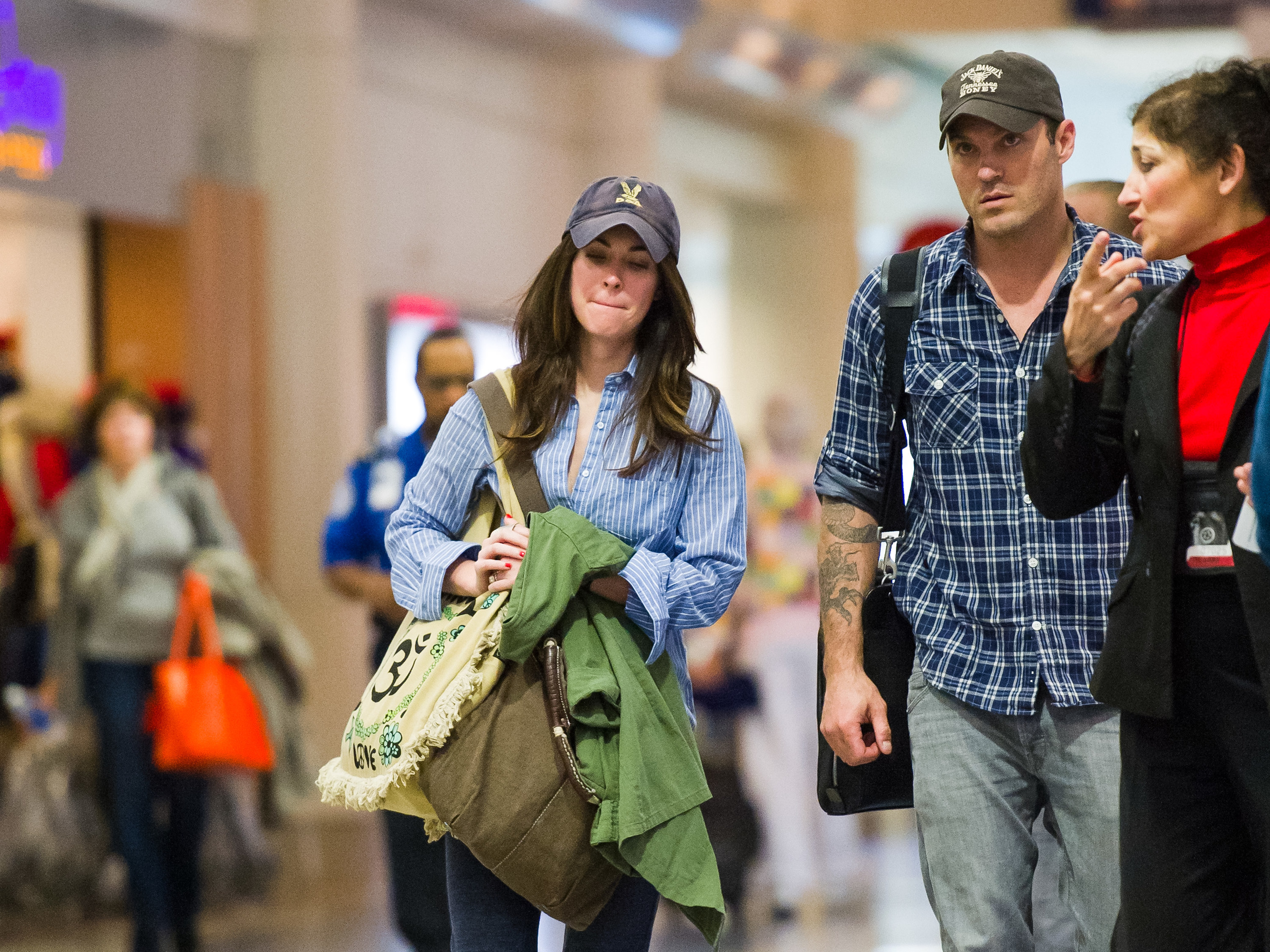 Megan Fox and Brian Austin in the airport