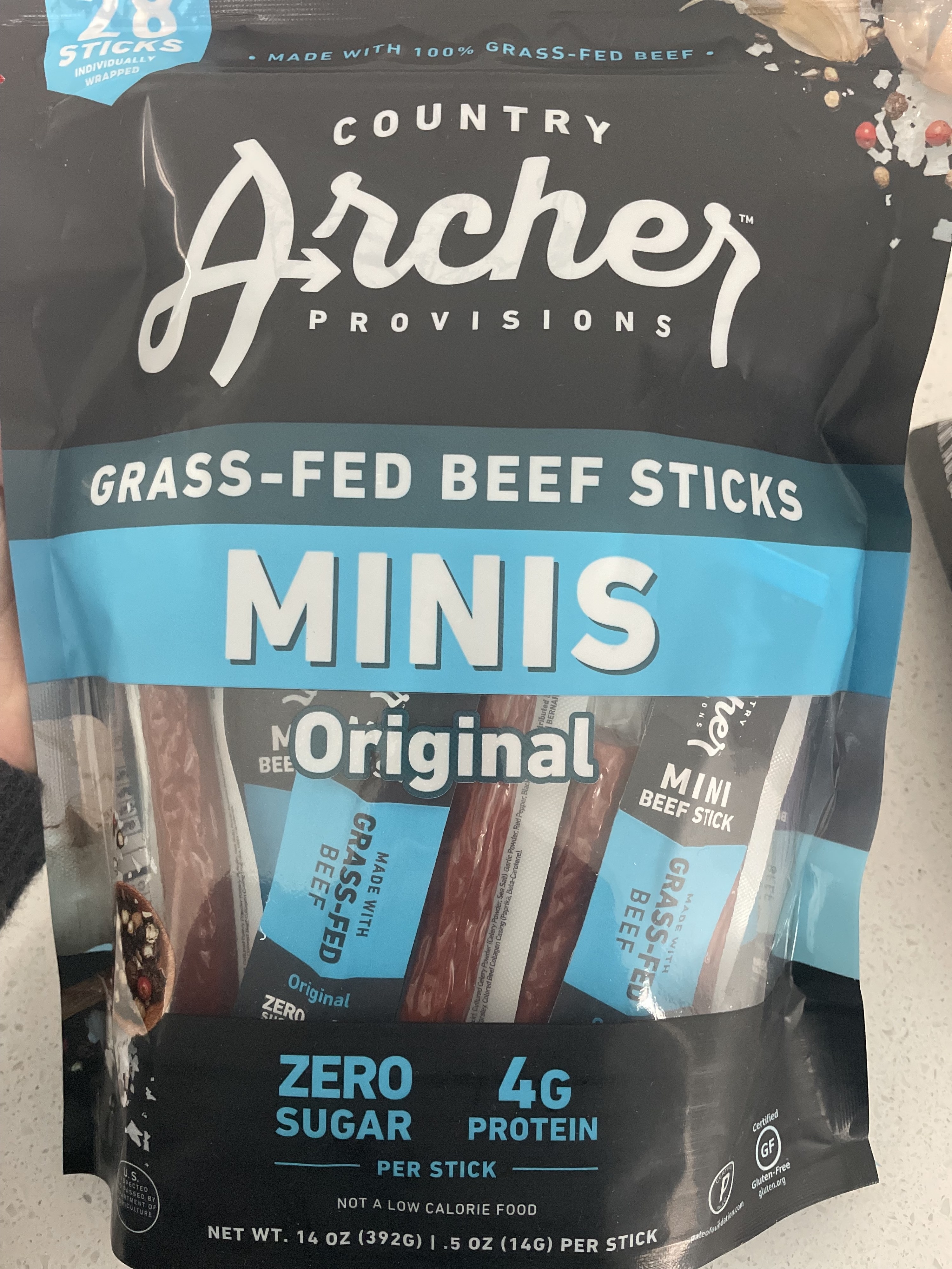 Country Archer Grass-Fed Beef Sticks