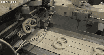 in a clip from the show, a machine twists dough into soft pretzels