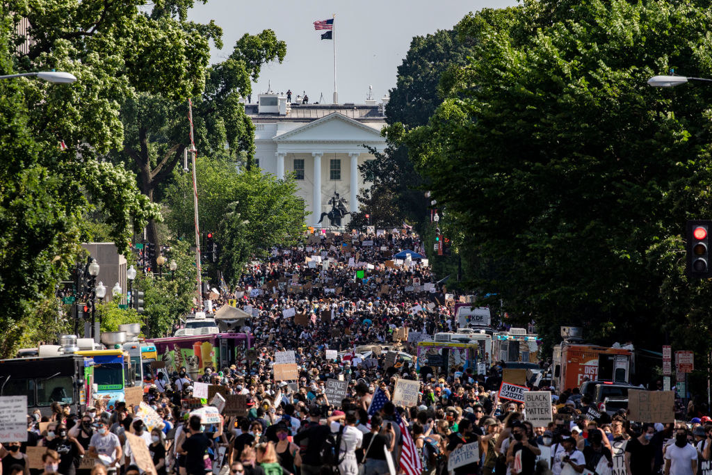 A Black Lives Matter protest in Washington DC