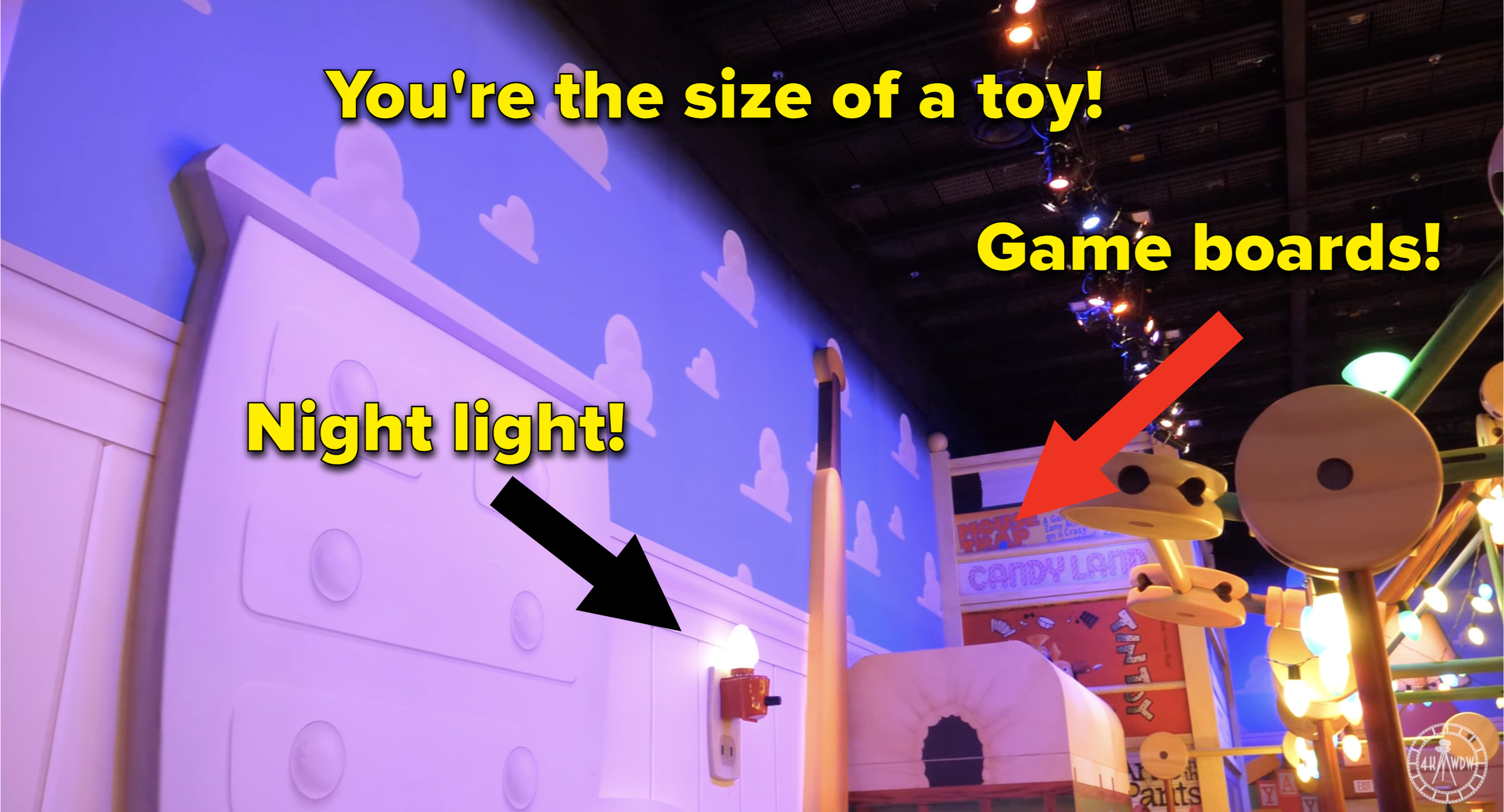 Inside Andy&#x27;s room in Toy Story Mania!