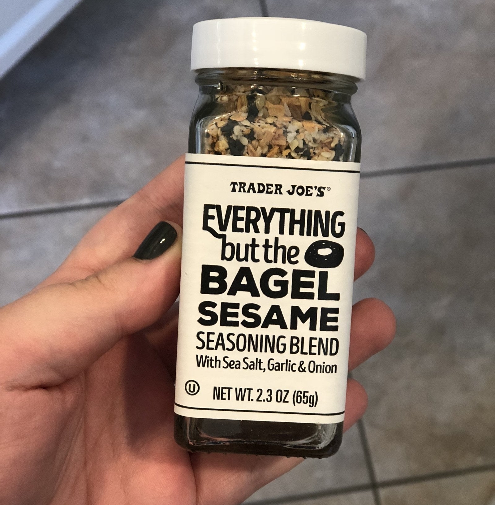 A bottle of Everything but the Bagel Sesame Seasoning Blend