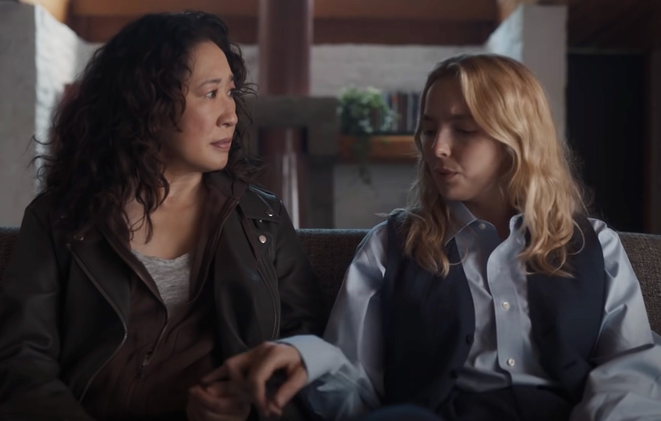 Eve Sandra (Oh) stares at Villanelle (Jodie Comer) in the trailer for &quot;Killing Eve&quot; Season 4