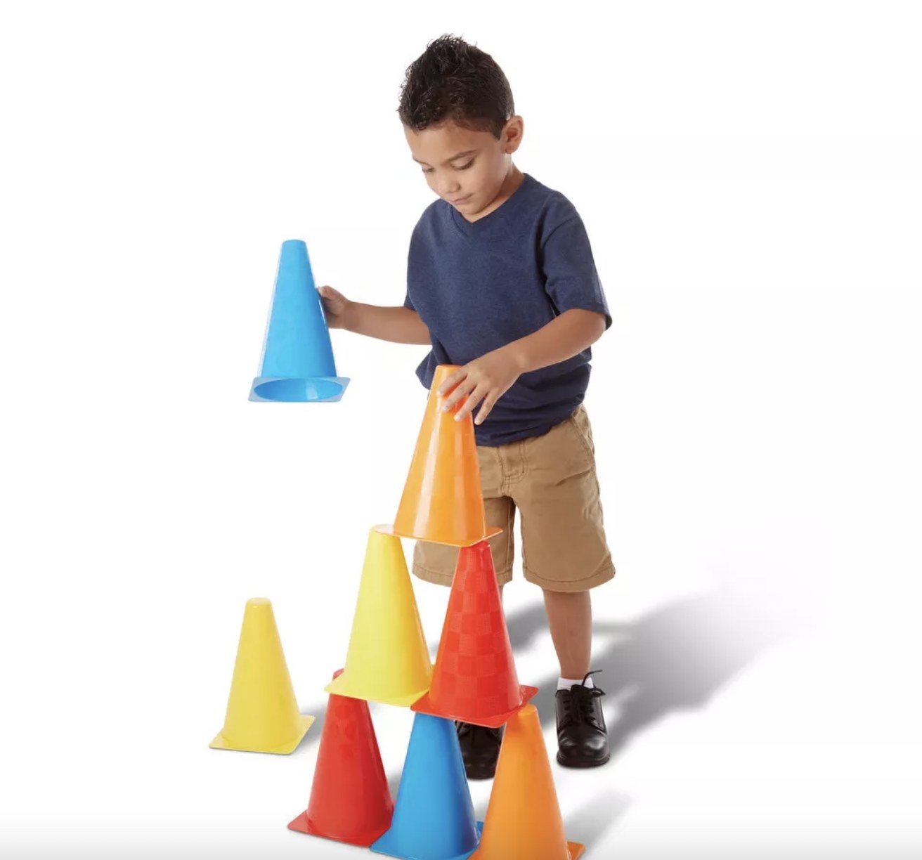 Kid using activity cones