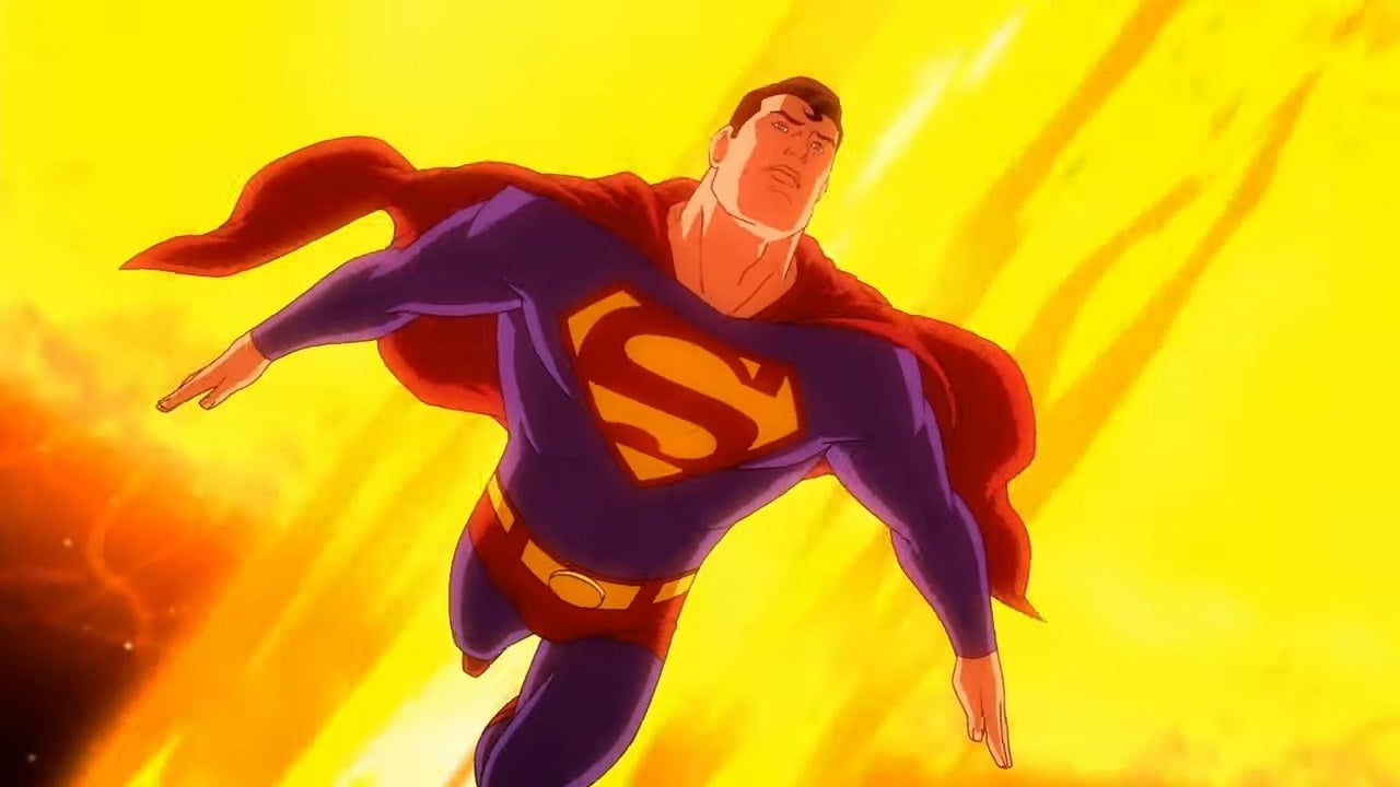 Superman flying beneath the sun in "All-Star Superman"