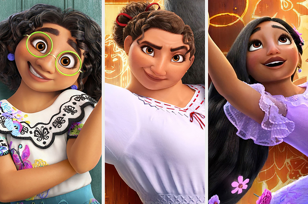 mirabel on the left, luisa in the middle, and isabel on the right