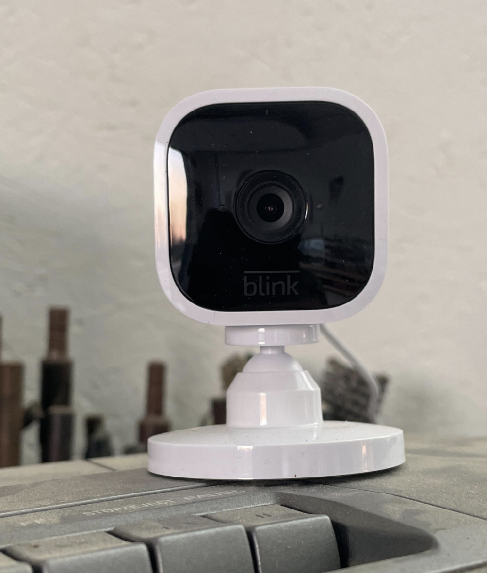 reviewer photo of the blink mini camera