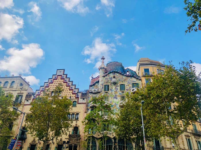 Colorful Gaudí architecture.