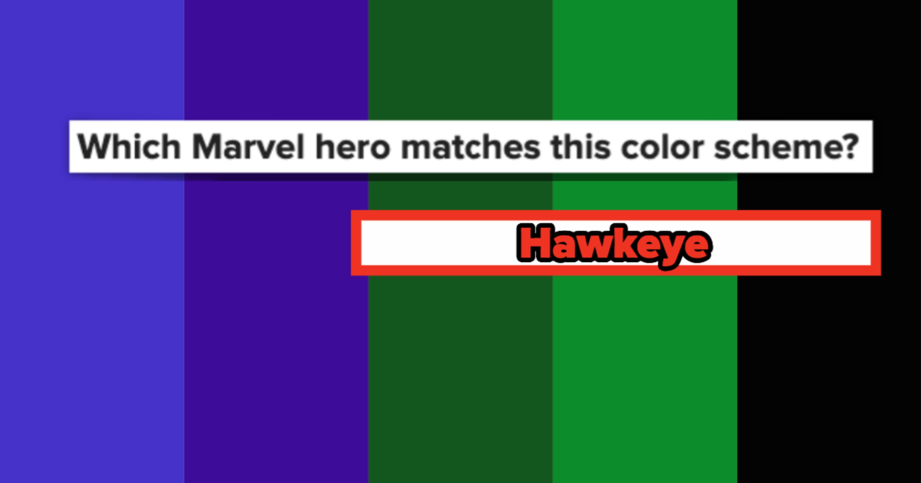 Marvel Quiz Guess The Superhero By The Color Palette