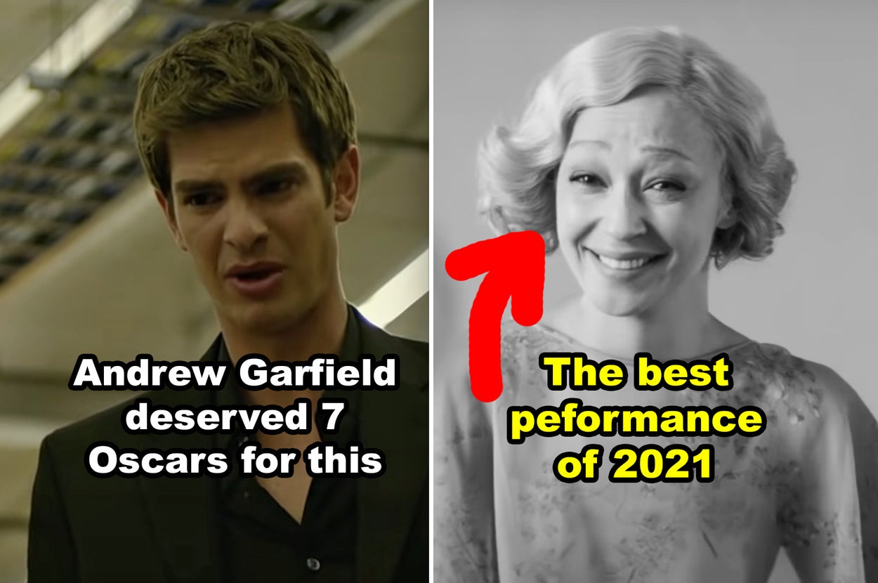 Side-by-side of Andrew Garfield in "The Social Network" and Ruth Negga in "Passing"