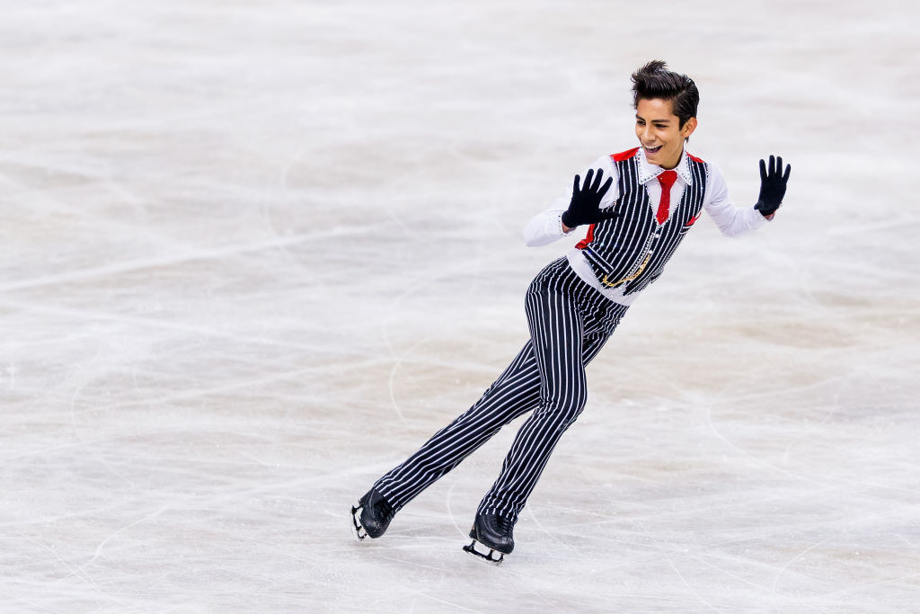 Donovan Carrillo competes in the Junior Men&#x27;s Short Program during the World Junior Figure Skating Championships