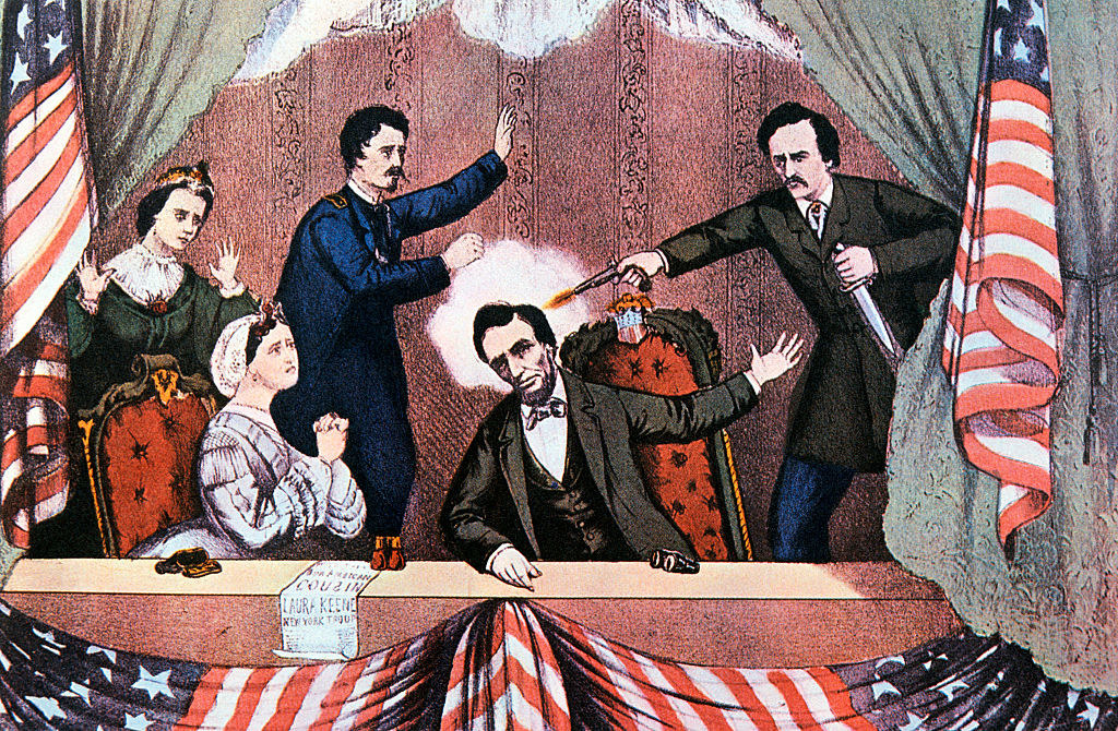 illustration of lincoln being shot