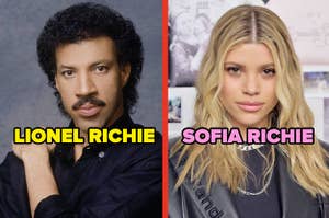 Lionel Richie in the '80s; Sofia Richie in the 2020s
